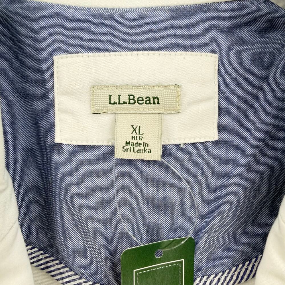L.L. Bean NWT White Cotton Classic Transitional Single Breasted Pockets Blazer - Picture 5 of 8